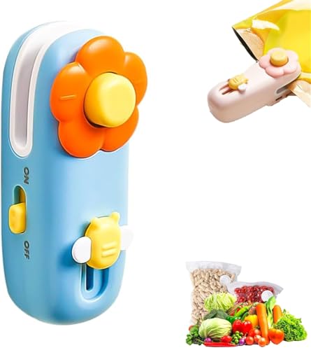 Mini sellador de bolsas, mini máquina de sellado térmico recargable, sellador de bolsas de aperitivos recargable, máquina de sellado de bolsas de plástico para el hogar, sellador de alimentos al vacío
