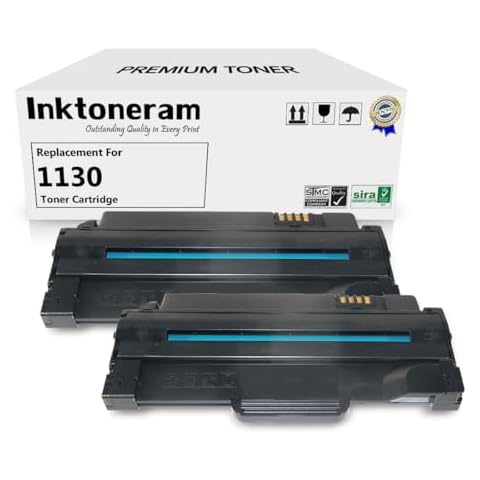 Inktoneram Compatible Toner Cartridges Replacement for Dell 1133 1135n 1130 1130n High Yield 330-9523 2.5K (Black, 2-Pack) Cover