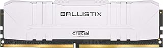 Crucial Kit de memória para jogos Ballistix 3200 MHz DDR4 DRAM Desktop 16GB (8GBx2) CL16 BL2K8G32C16U4W (branco)