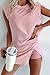 Fashionable Summer 2-Piece Dress Set: Sleeveless Tank and Split Skirt in Soft Pink | (US 8-10) M