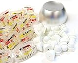 warensicherung klebeetiketten sofort anwendbar 100 Farbsicherungsetiketten Farbsicherungen mit Verschluss,1 Magnetlöser im Set Sicherungsetiketten Warensicherung Artikelsicherrung