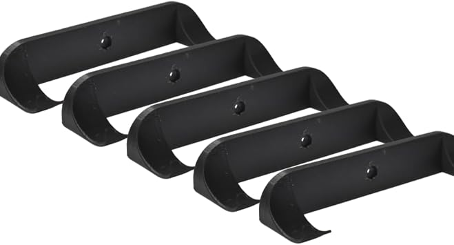 Collectible Car Display Wall Mount | Low Profile Design Compatible with Lego Car Models | Display Cars by Wheels on Wall | Made in USA Black 5-Pack