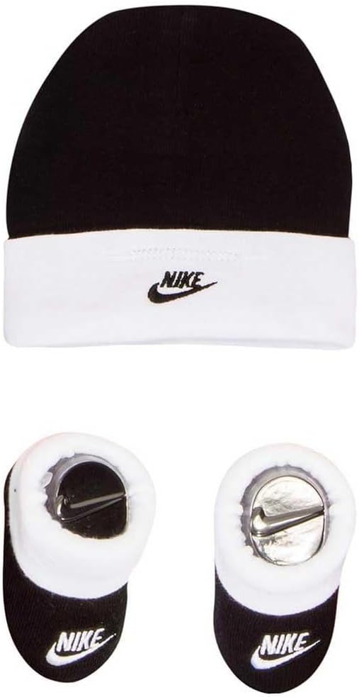 Nike Baby Hat and Booties Set – 2-Piece Cotton Infant Gift Set (0–6 Months, Multiple Colors) | Nike