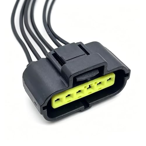 Conector coche arnés cables hembra 184060-1 de 6 pines para pedal acelerador