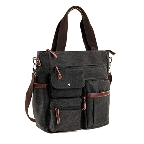 Men Canvas Handbag Vintage Messenger Crossbody Purse Travel Hiking Tote Satchel