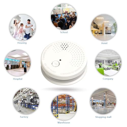 Lshome GS528A 4 Pack Smoke Detector Fire Alarms 9V Battery Operated Photoelectric Sensor Smoke Alarms Easy To Install thumb #6