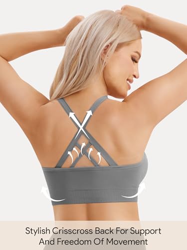 Image of Angelhood Nursing Bras for Breastfeeding, Seamless Nursing Sports Bra Support Yoga Maternity Bras Pregnancy Sleep Bralette
