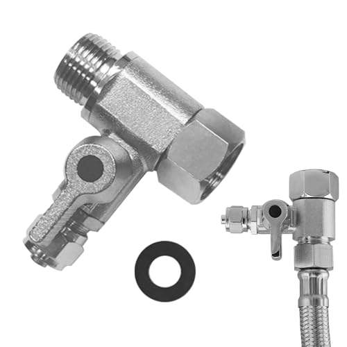 T Stück Wasseranschluss Adapter - 3/8x3/8x1/4" Wasserhahn Adapter, Absperrventil Adapter Zum Anschluss Von 2 Geräten, für Wasserfilter/Umkehrosmose/Side-by-Side Kühlschränke