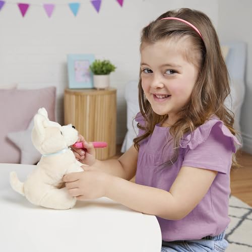 Pucci Pups - Adopt-A-Pup - Plüsch Hund - Welpe Spielset - Ausgestopfte Tiere - Spielzeughund mit Korb - 2 Jahre +