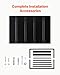VEVOR Fixed Metal Awning 56 x 24 in, Window Awning Door Canopy, Stable Triangle Steel Frame Awnings for Doors Exterior Rain, and Snow Sunlight Protection for Door Entrance, Windows, Porches, Balconies