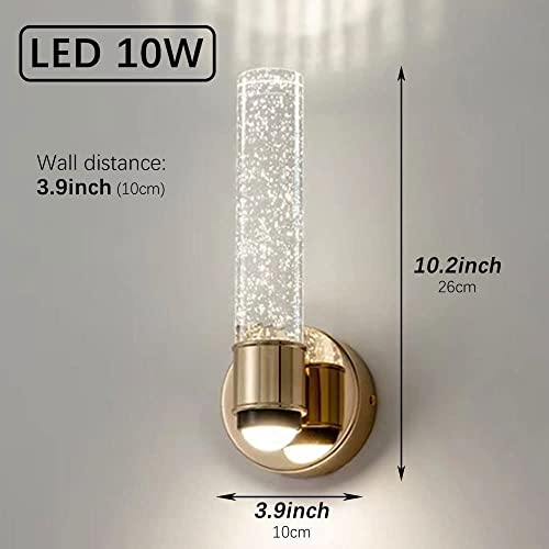 Lámpara de Pared de Cristal de Alta Calidad con Acabado Dorado Moderno 8