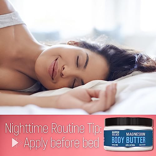 Magnesium Body Butter - Scrub And Moisturizer - Magnesium Lotion Alternative With Mango, Shea, Grapeseed & Magnesium Oil - Unscented #TOP1