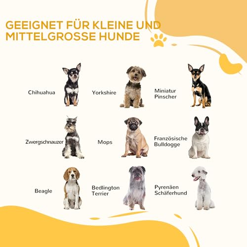 PawHut Hunde Absperrgitter aus Holz, Türschutzgitter, Klappbares Hundegitter mit 8 Platten, Hundeabsperrgitter, Treppenschutzgitter, Kamingitter für Ofen, Natur, 375 x 44 x 70 cm