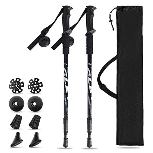 Aprllolg Bâtons de Marche,Lot de 2 Bâtons de Randonnée Pliables, Légers pour Homme et Femme, Camping, Alpinisme, Randonnée (Noir)
