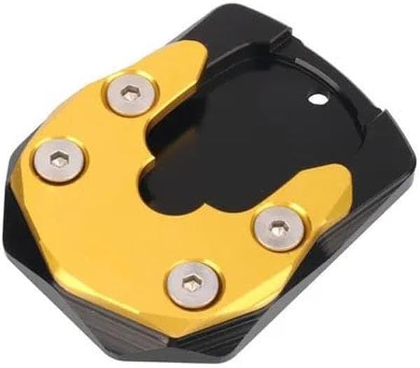 Motorcycle CNC Kickstand Foot Side Extension Pad Support Plate Enlarge Stand For Qjmotor Fort 350 2022(Gold)