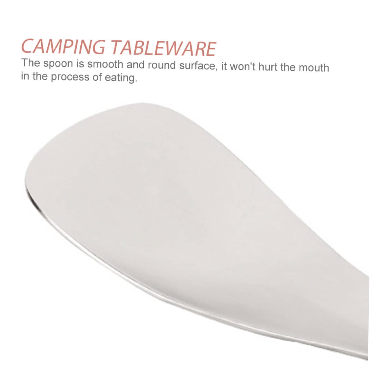 ibasenice 4 Stück Titanium Campinglöffel Leichtes Rostfreies Besteck für Outdoor Aktivitäten für Camper und Angler Ergonomisches Design für Suppen und Reis