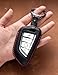 YONUFI for BMW Key Fob Cover Leather Car Remote Case Holder Keychain Compatible for BMW 2 5 6 7 Series X1 X2 X3 X5 X6 X7 -Black