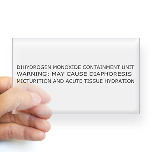 CafePress Dihydrogen Monoxide Containment Sticker Rectangle Bumper Sticker Car Decal