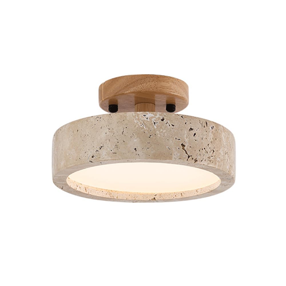 Ynahzaok Multicolor Yellow Travertine Body Led Ceiling Lights Southeast Asia Flush Mount Ceiling Light Fixture ﻿Three-Tone Lighting Ceiling Decorative Lighting Fixtures For Dining Rooms, Bedrooms