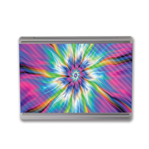 Image of MightySkins Carbon Fiber Skin Compatible With Microsoft Surface Laptop Go 3 (2023) Full Wrap Kit - Prismatic Vortex | Protective, Durable Textured Carbon Fiber Finish | Easy To Apply | Made in the USA