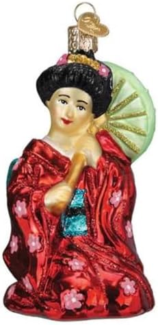 Christmas and New Year Songs & Dances Around the World 26 Old World Christmas Geisha Glass Blown Ornament for Christmas Tre...