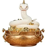 弁天様の使いの白へびくん飾り✽十二支リース✽専用 風水 白蛇 置物 へび 弁財天 白蛇の置物 しろへび 龍の化身 干支