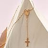 Wendalern Cross Y Pendant Necklace - Gold Virgin Mary Holy Cross Crucifix Catholic Madonna Choker Body Jewelry for Women & Girls #1