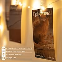 Liyade Foto Lichterkette 3m 30 LED mit 15 Clips, Batterien, Warmweiß – Ansicht 3