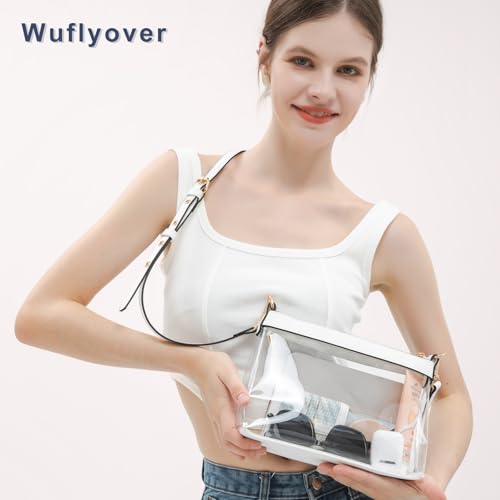 Image of Wuflyover Clear Bag for Stadium Events, Clear Purse for Women