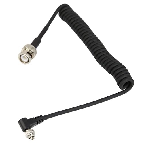 Foto&Tech Timecode Cable BNC to PC Compatible with Betso Sync Boxes and GH5 GH4 Camera, 14inch Coiled Cable