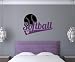 Softball Sports Decor Vinyl Decal Wall Art Words Sticker Lettering Teen Room Décor Home Art 31x22