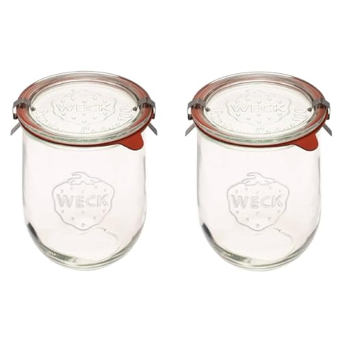 Comparison: Best Sourdough Starter Jars 8 Weck Tulip Jars 1 Liter - Large Sour Dough Starter Jars with Wide Mouth - Suitable for Canning and Storage - 2 with Glass Lids