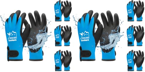 Image of toolant 100% Waterproof Winter Work Gloves, Thermal Insulation with Grip (Pack of 2)