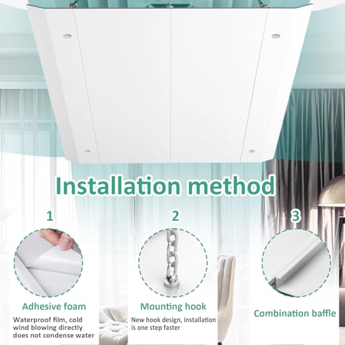 Déflecteur de ventilation AC de plafond carré réglable 18x18 - 6