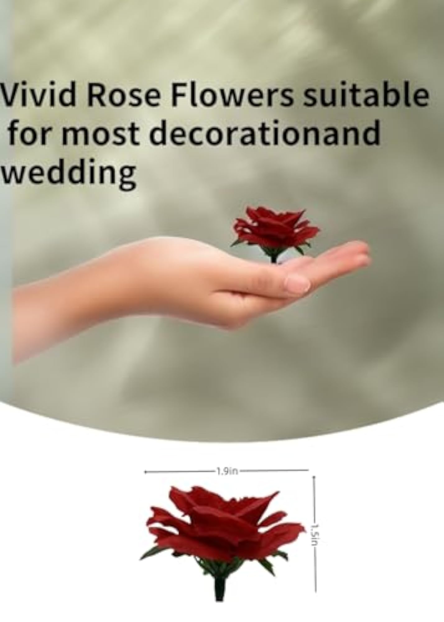 100 Pcs Mini Red Roses Artificial Flowers Bulk