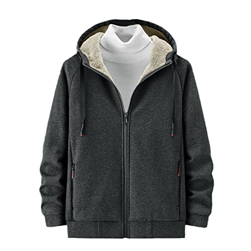 Vestes à capuche homme veste polaire grande taille manteaux coton pull