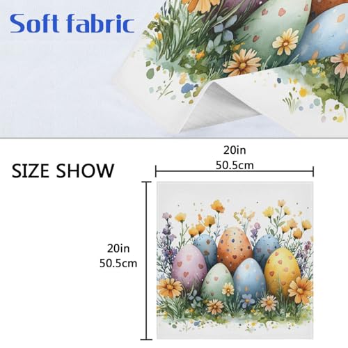 Servilletas de Tela Estampado Huevos de Pascua Set x6 miniatura 6
