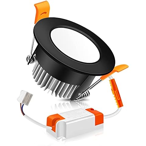 2 Inch LED Recessed Lighting Dimmable Downlight, 3W(35W Equivalent), 3000K Warm White, Black LED Recessed Light with LED Driver (1 Pack) Cover