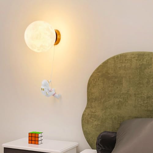 LED Habitación Infantil Aplique de Pared Luna 3D para evitar el miedo a la oscuridad