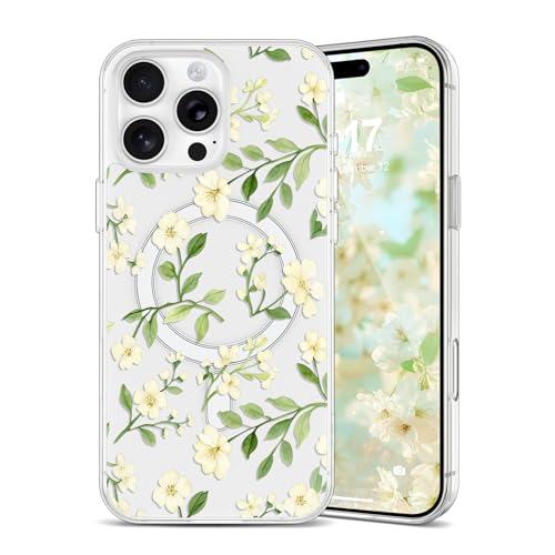 Coque iPhone 15 Pro Max Magsafe chic à fleurs pour sublimer vos tenues au quotidien