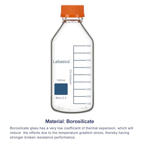 Verre borosilicaté Labasics pour flacon haute résistance de 1000 ml à filetage GL45