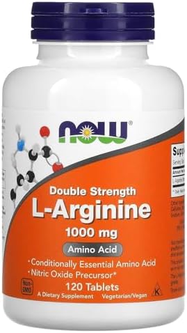 NOW Foods Arginine 1000mg 120 Tablets (Pack of 3)