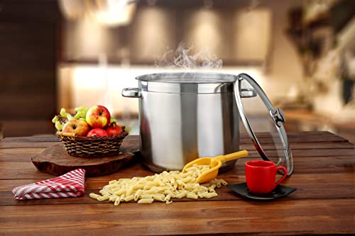 Vinod Professional Cooking Pot | 15 Liters/15.8 Quartz | Food Grade Stainless Steel Stockpots | Boiling Pot For Indian Food, Soups, Sauces|Induction Friendly Bottoms |Gas, Ceramic, Electric Compatible - Image 5