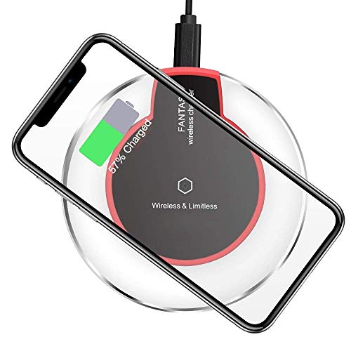 Wireless Charger, FLASHDA Qi-Certified Wireless Charging Pad 10W Compatible Galaxy Note 9/S9/S9+/Note 8/S8, 7.5W Compatible iPhone Xs MAX/XR/XS/X/8/8 Plus,5W for All Qi-Enabled Phones(NO AC Adapter)