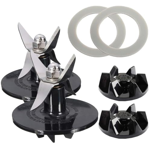 WUPEDI Paquete de 2 cuchillas for licuadora SPB456-2B con acoplamiento SPB7-20TX compatible con Cuisinart, piezas BFP-703 FPB-5PC SPB-3 SPB-7 Embrague for licuadora Cuchilla de licuadora de acero inox