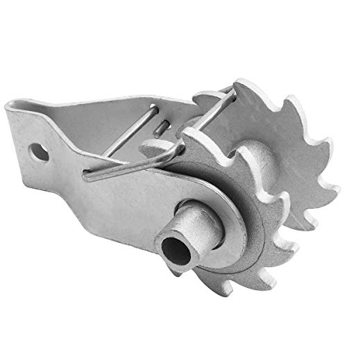 PSCCO 1PC Inline Wire Tensioner, Steel Clip Lock Wire Ratchet Tensioner, Electric Fence Strainer