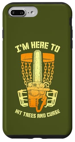I'm Here To Hit Trees And Curse Disc Golf �ʔ����`�F�[���\�[ �X�}�z�P�[�X iPhone 7 Plus/8 Plus �p