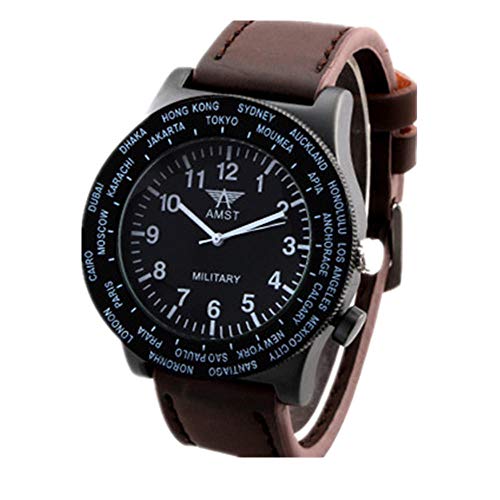 Preisvergleich Produktbild Armbanduhren Herren Sport- Und Freizeit Quarzuhr Wasserdichtes Leuchtendes Lederarmband Multifunktionale Modeuhr Weiß