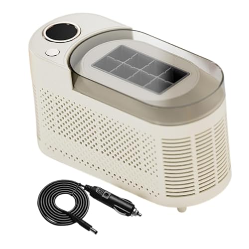 Fabricadora de hielo portátil BiiKoon beige compacta miniatura 1