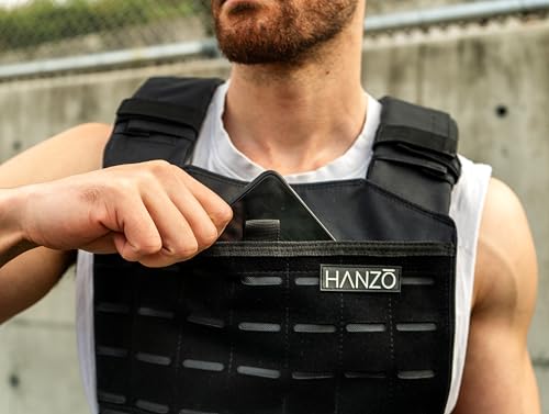 HANZO Adjustable Weighted Vest for Men and Women – Weight Vest with Removable Steel Plates for Strength Training, Running, Rucking, Calisthenics and Walking by Hanzo - Image 6
